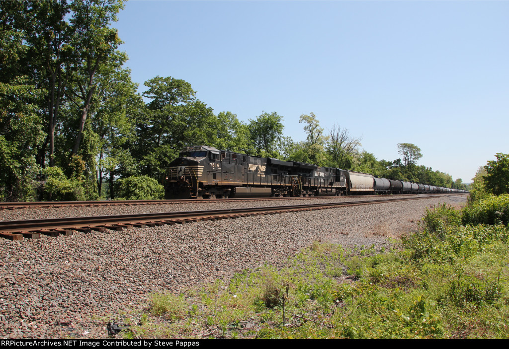 NS 7616 and 3632 take train 65K through Cove PA at Milepost 116